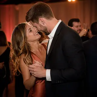 Couple dancing at an evening party